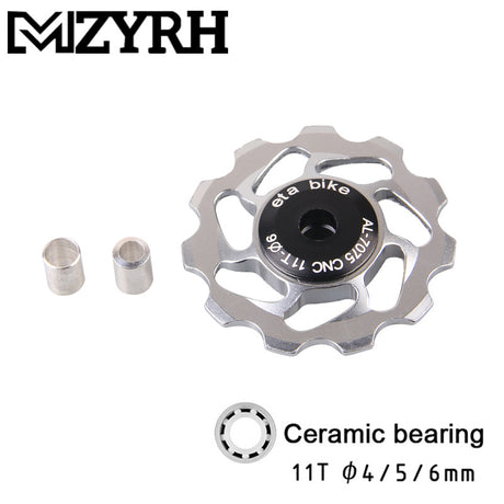 Mountain Bike Transmission Rear Dial Guide Wheel Ceramic Perlin Guide Wheel 11T Tooth Aluminum Alloy Tension Wheel - V.I.P Digital Presence