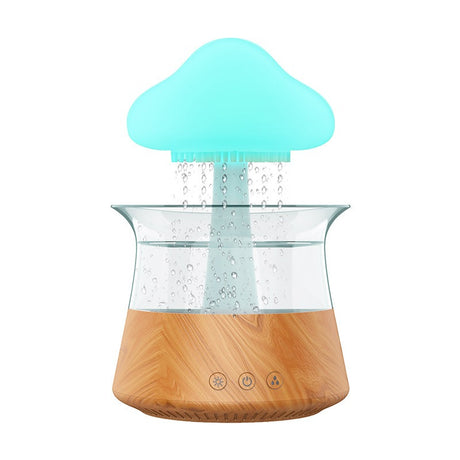 New Designed Cool Mist Essential Oil 7 Colors LED Night Light Wood Grain Cloud Rain Water Air Humidifier - V.I.P Digital Presence