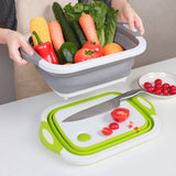 Household Multifunctional Folding Chopping Board Household Japanese Folding Board 3 In 1 All Vegetable Washing Storage - V.I.P Digital Presence