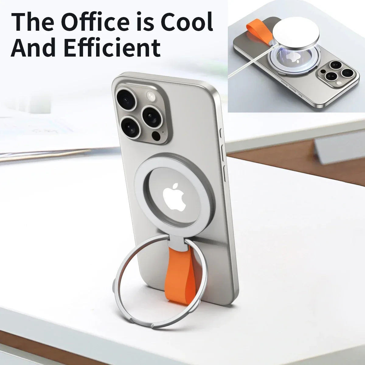 Magnetic Cell Phone Ring Holder for MagSafe Magnet Stand with Strap for IPhone 13 14 15 Samsung Mac Safe Removable Grip Bracket - V.I.P Digital Presence