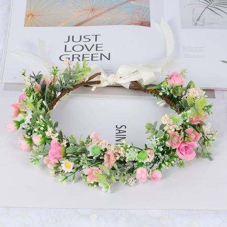 Forest style bride sweet flower headband hair accessories super fairy small floral accessories and makeup styling photography photography travel photography - V.I.P Digital Presence