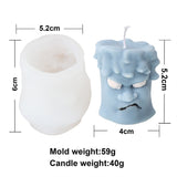 Silicone mold Halloween funny expression candle mold cylindrical happy and angry smiling face aromatherapy plaster model - V.I.P Digital Presence