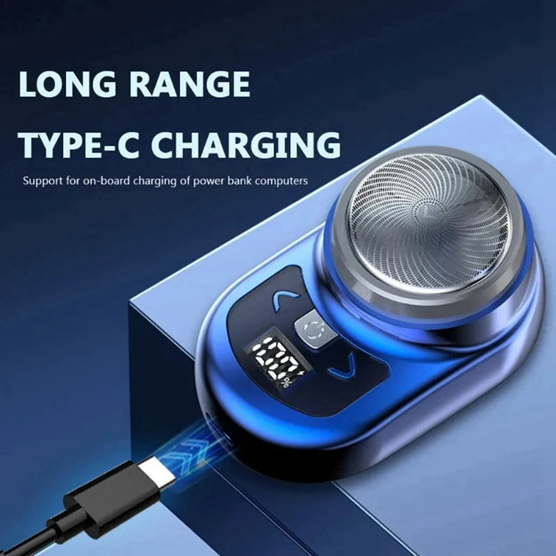 Portable Electric Shaver Pocket Shaving For Men Mini Beard Shaver LCD Power Display Rechargeable Travel Home Shaver Easy Install - V.I.P Digital Presence
