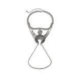 Bohemian metal chain jewelry arm chain punk retro dream catcher net leaf tassel open arm bracelet - V.I.P Digital Presence