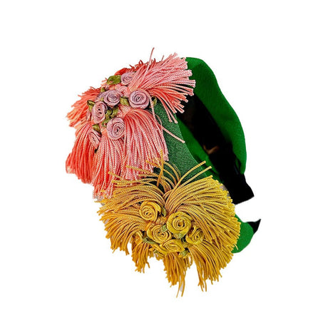 Handmade fabric flower wide exaggerated headband headwear - V.I.P Digital Presence