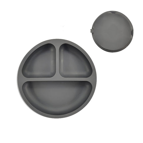 Children's Silicone Dinner Plate Infant Feeding Tableware Set Baby's Complementary Food Division Big Suction Cup Smiling Face Silicone Dinner Plate - V.I.P Digital Presence