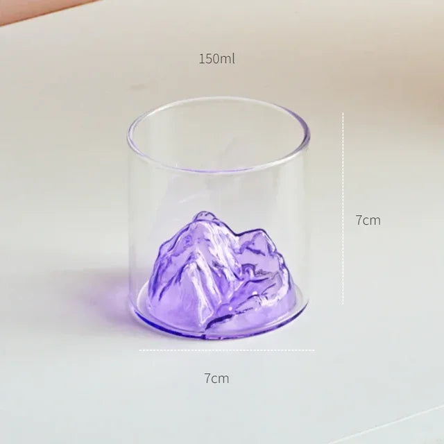 Small Transparent Glass Coffee Cup Mountain Glass Whisky Heat Resistant Tea Drink Milk Juice Cup Cups Drinking Glasses - V.I.P Digital Presence