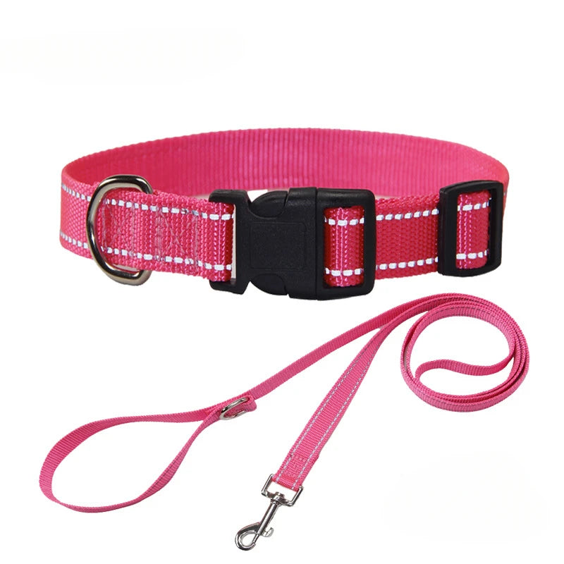 Nylon Dog Collar and Leash Set Pet Collars Leash for Small Medium Large Dogs Dog Accessories for Small Dogs - V.I.P Digital Presence