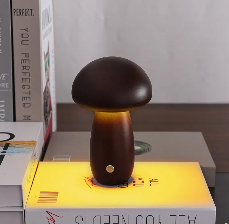 Mushroom lamp, LED charging night light, creative desk lamp, bedroom minimalist touch switch, ambient light, gift - V.I.P Digital Presence
