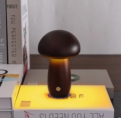 Mushroom lamp, LED charging night light, creative desk lamp, bedroom minimalist touch switch, ambient light, gift - V.I.P Digital Presence