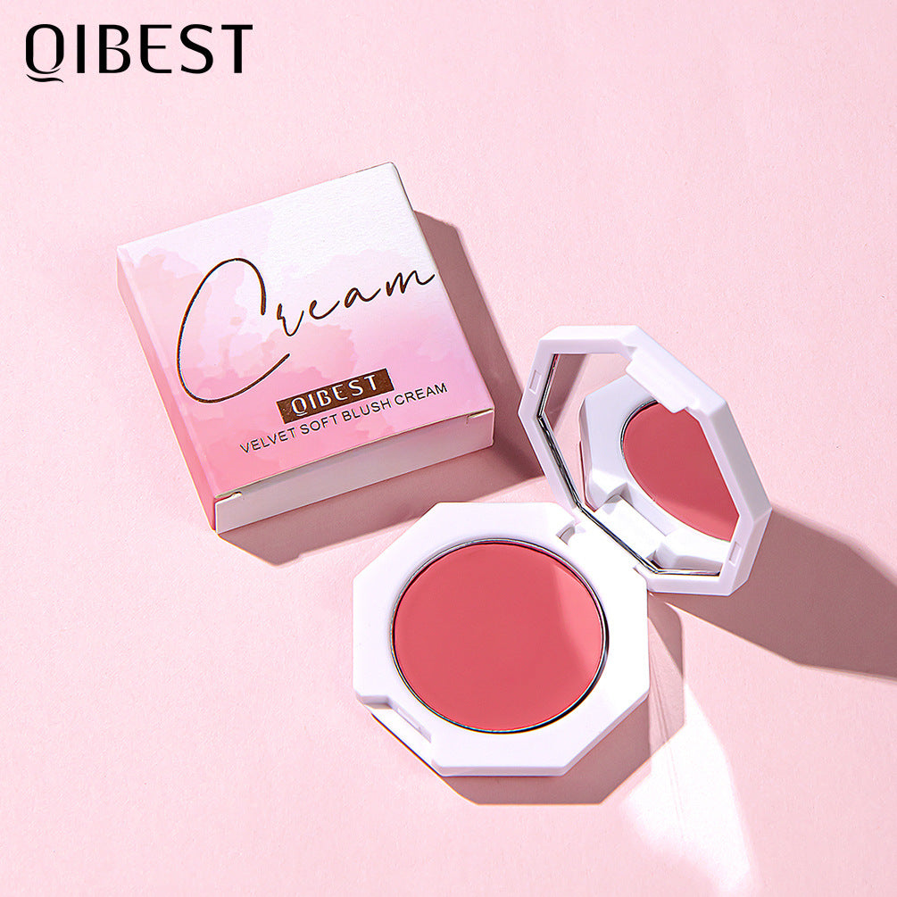 QIBEST Velvet Blush Cream Moist And Delicate Natural Repairing Rouge Cream Blush Powder Cream Is Easy To Color - V.I.P Digital Presence