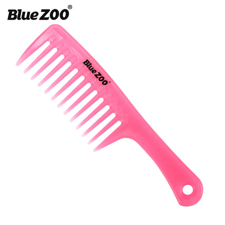 4 Colors Blue ZOO Candy Color Straight Handle Large Size Wide Tooth Comb Curling Comb Hairdressing Comb - V.I.P Digital Presence