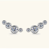 Moissanite 925 Sterling Silver Stud Earrings - V.I.P Digital Presence
