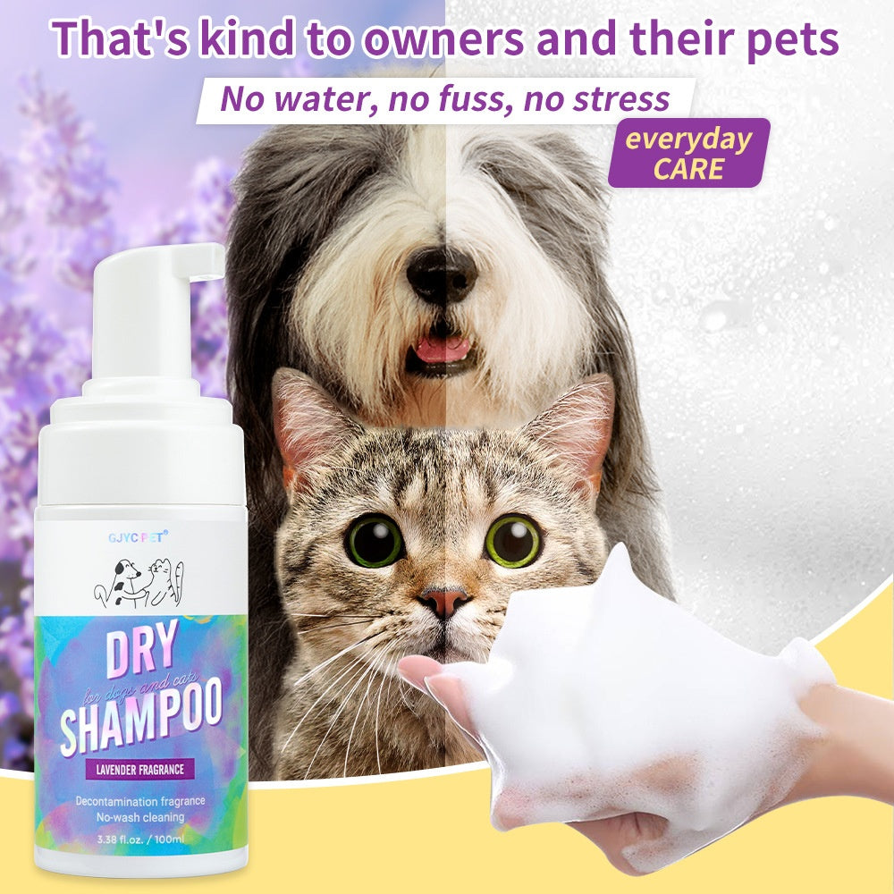 Cat Dry Shampoo Bubbles Pet No-Rinse Deodorizing and Fragrant Teddy No-Wash - V.I.P Digital Presence