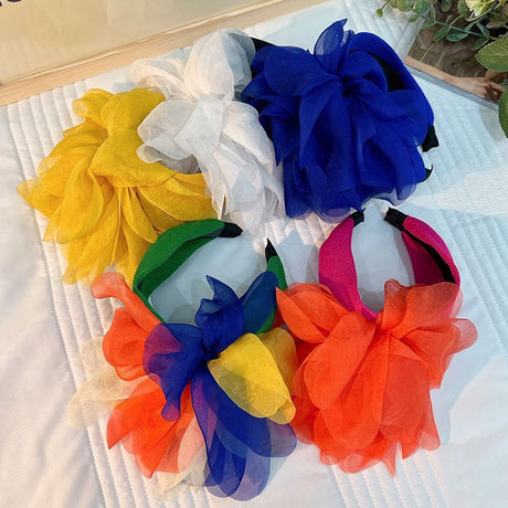 Fashion fabric oversized colorful flower fashion headband - V.I.P Digital Presence