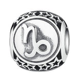 BAMOER 925 Sterling Silver Aquarius Star Sign Zodiac Beads Charms fit Bracelets PSC048 - V.I.P Digital Presence