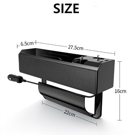 Fast Charging Car Seat Crevice Storage Box Seat Gap Slit Pocket Catcher Organizer Universal Car Seat Organizer Card Phone Holder - V.I.P Digital Presence