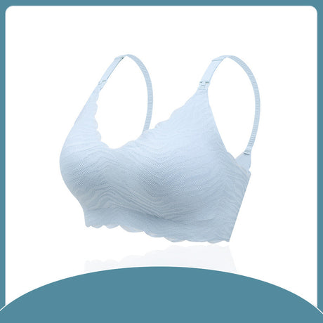 One-Piece Fixed Cup Nursing Underwear Non-Marking No Steel Ring Gathering Pregnancy Comfortable Postpartum Breastfeeding Bra - V.I.P Digital Presence