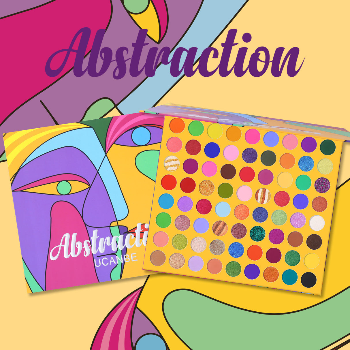 UCANBE 72 colors abstract eye shadow palette candy colored pearlescent matte cos makeup easy to color eye shadow - V.I.P Digital Presence