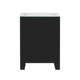 U-Can 15.7 "W silver rectangular mirror coffee table with wireless and USB charging function, LED lights, crystal style handle - V.I.P Digital Presence