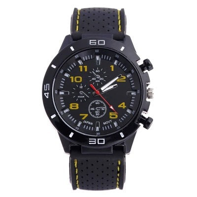 Rubber Fashion Sports Men's Watch Car Line Strap Silicone Student Watch - V.I.P Digital Presence