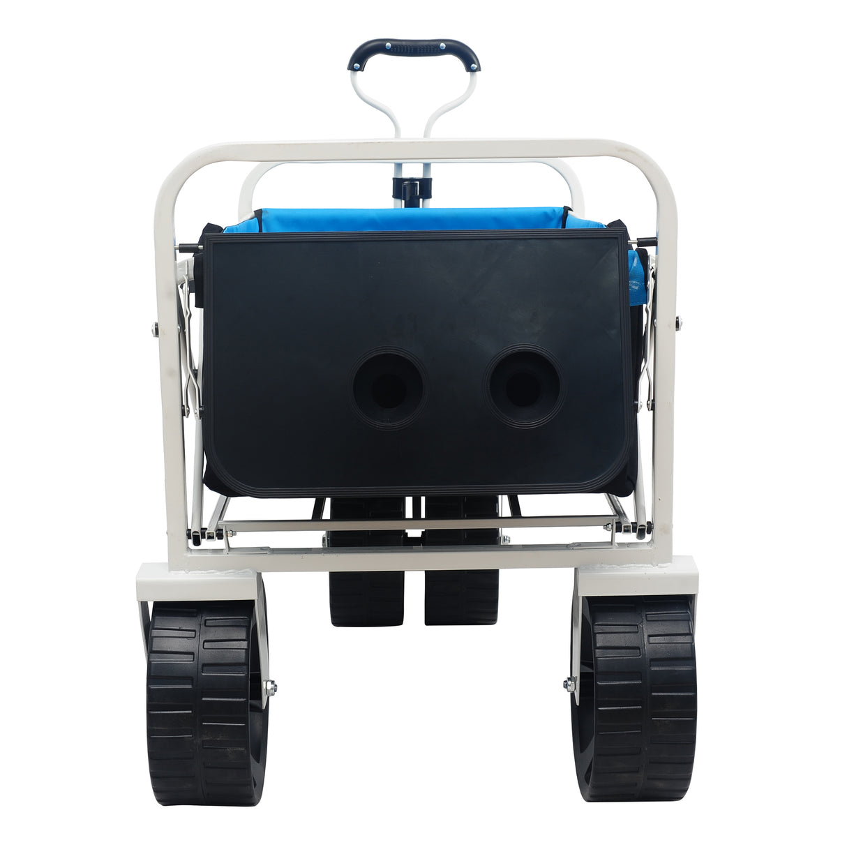 Folding Wagon Garden Shopping Beach Cart (white) - V.I.P Digital Presence