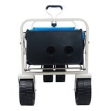 Folding Wagon Garden Shopping Beach Cart (white) - V.I.P Digital Presence