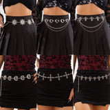 Gothic style spider web iron chain body chain retro carved sunflower alloy waist chain - V.I.P Digital Presence