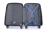 Hardshell Suitcase Spinner Wheels PP Luggage Sets Lightweight Durable Suitcase ,3-Piece Set (20/24/28) ,Purplish Blue