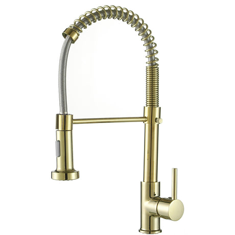 All copper spring faucet, kitchen sink with rotatable pull-out paint, black and gold dots - V.I.P Digital Presence