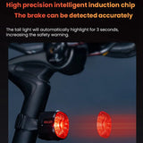 Bicycle Smart Brake Tail Light MTB Road Bike Auto Brake Sensing Light SB Rechargeable IPX6 Waterproof LED Warning Rear Lamp - V.I.P Digital Presence