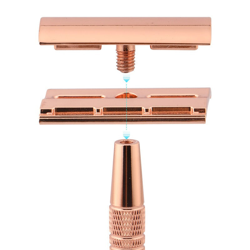 Old style shaver for both men and women, lightweight double-sided shaving blade, kraft paper packaging, alloy beard blade - V.I.P Digital Presence