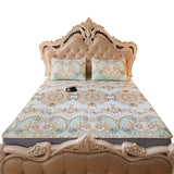 Summer Bed Sheet Ice Silk Mat Soft and Comfortable Latex Mattress Bedding Three-piece Breathable Mat for Comfortable Sleep