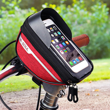 Cycling Bicycle Bike Head Tube Handlebar Cell Mobile Phone Bag Case Holder Case Pannier Waterproof Touchscreen Polyester Bike ba - V.I.P Digital Presence