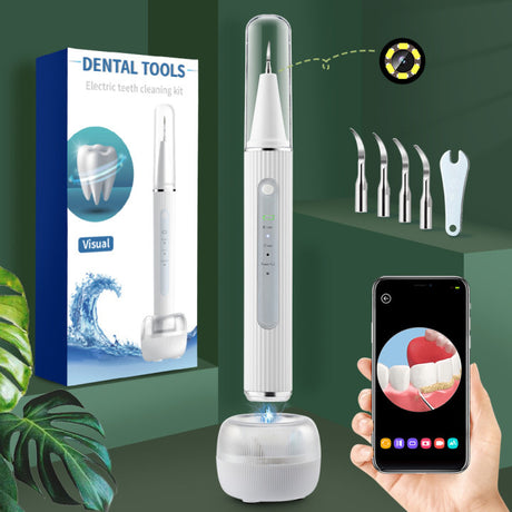 3-Speed Visible Ultrasonic Electric Tooth Cleaner Tooth Cleaning Beauty Instrument To Remove Tartar And Calculus Tooth Cleaning Device - V.I.P Digital Presence
