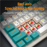 Teclado mecánico inalámbrico K6 5.0 BT 2.4 Ghz con cable, tres modos, retroiluminado, Bluetooth, para gamers, 100 teclas, para PC
