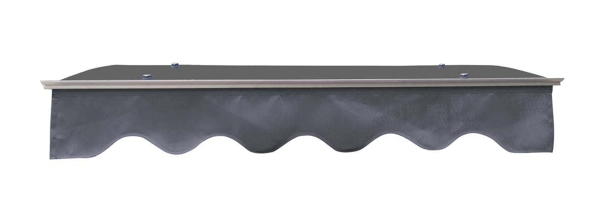 DA4734W Series Door Window Awning Made of 0.137 Inch Thick Crystal Polycarbonate Sheet in size of 47" Wide x 34" Brown Roof - V.I.P Digital Presence