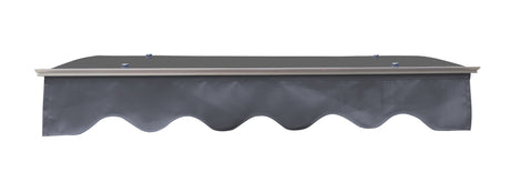 DA4734W Series Door Window Awning Made of 0.137 Inch Thick Crystal Polycarbonate Sheet in size of 47" Wide x 34" Brown Roof - V.I.P Digital Presence