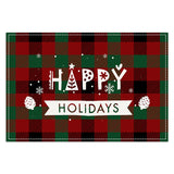 Christmas Tree Elk Printed Meal Mat Christmas Striped Checkered Table Mat White Hemp Western Food Mat - V.I.P Digital Presence