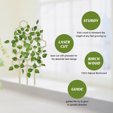 Garden Plant Trellis, Home Wooden Geometric Molding Decorative Support Flower Arrangements Climbing Pergola - V.I.P Digital Presence