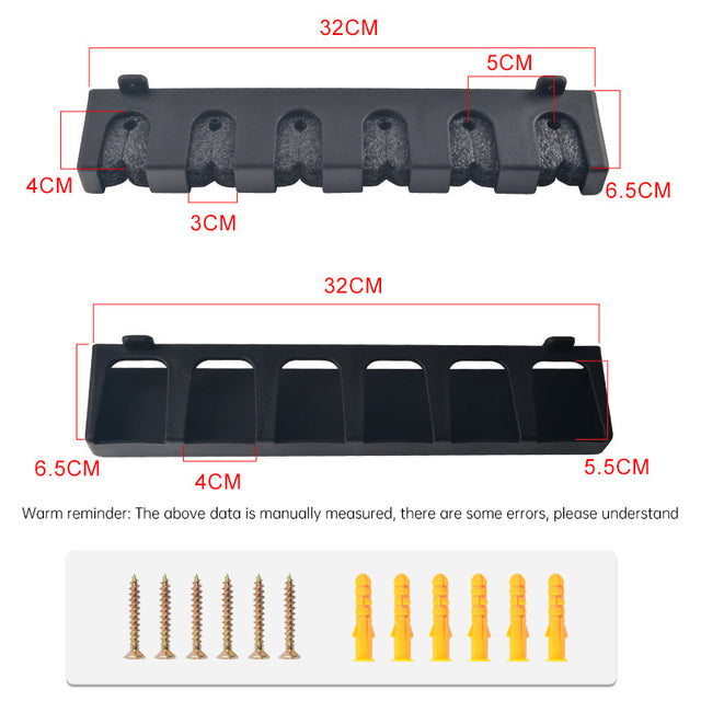 1pc 6-hole fishing rod wall mount, vertical/horizontal display frame - V.I.P Digital Presence