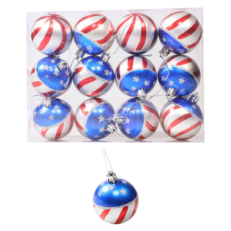American Independence Day decoration props American style painted balls hand-painted Christmas balls Christmas tree decorations - V.I.P Digital Presence