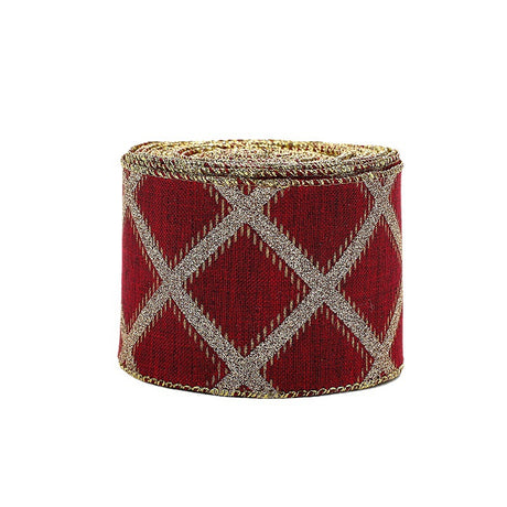 Christmas ribbon imitation linen ribbon decoration bow accessories snowflake Christmas ribbon in stock - V.I.P Digital Presence