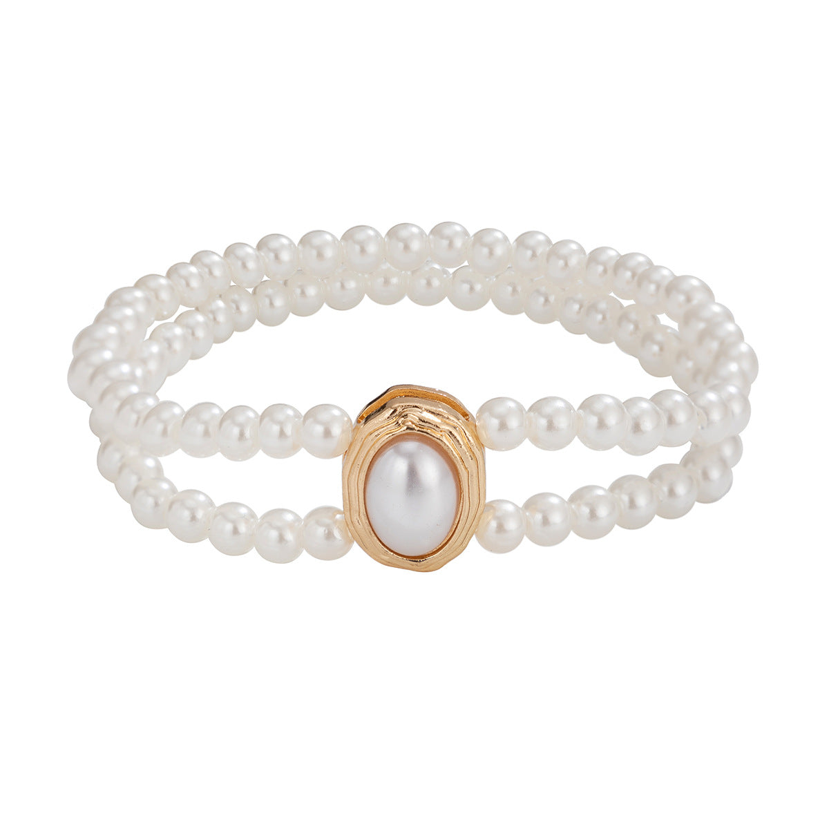 White anklets double-layer ankle bracelet with high-end and personalized bead, turquoise imitation pearl ankle chain - V.I.P Digital Presence