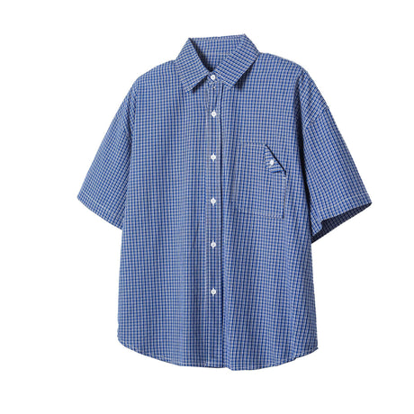 Checkered casual short sleeved shirt for men and women - V.I.P Digital Presence