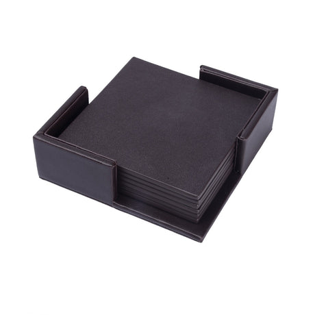 Creative PU leather coaster Exquisite insulated tea water cushion Square leather coaster - V.I.P Digital Presence