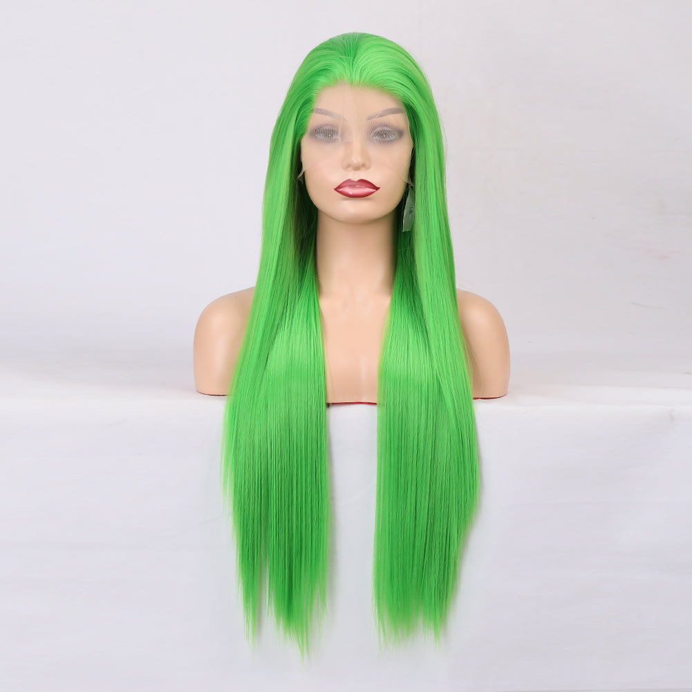 Wig Female Long Hair Chemical Fiber Front Lace Natural Simulation Wig Headgear Medium Long Hair Headgear - V.I.P Digital Presence