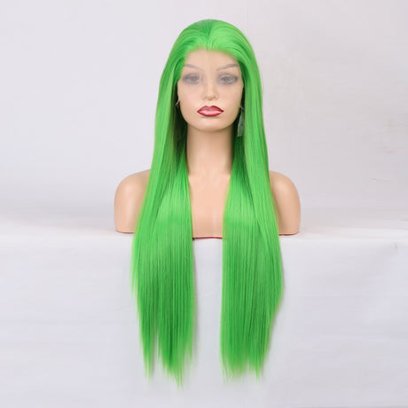Wig Female Long Hair Chemical Fiber Front Lace Natural Simulation Wig Headgear Medium Long Hair Headgear - V.I.P Digital Presence