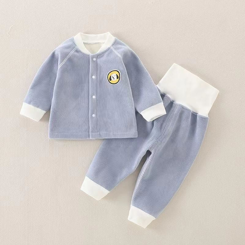 Children's Autumn And Winter Warm Suit Baby Spring And Autumn Plus Fleece Outer Wear Tops Pants Men And Women Baby Two Sets - V.I.P Digital Presence