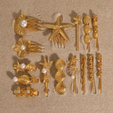 Stainless steel shell hair clip with bangs, high-end feel, ins metal hair accessories, broken hair clip at the back of the head - V.I.P Digital Presence